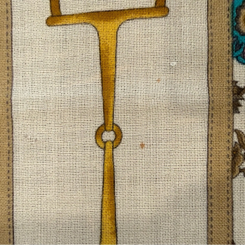 Celine Silk Scarf 90 Carré Floral Navy Ivory Made in France - Picture 13 of 14